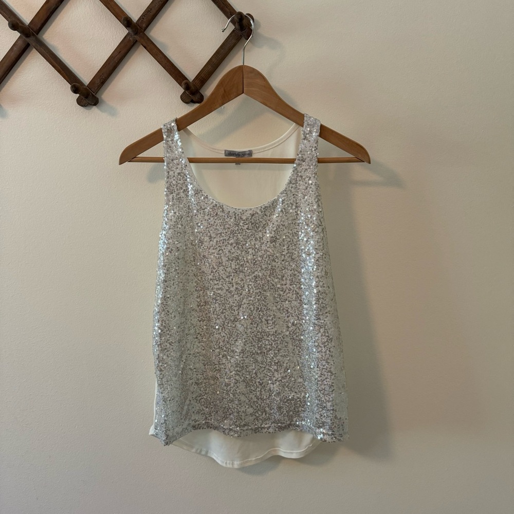 Silver Sequin Medium Camisole Excellent Condition